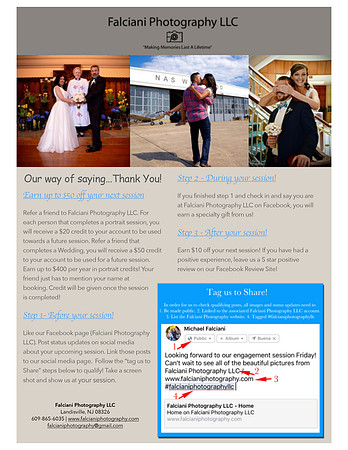 Our Way of Saying Thank You! Referal Sheet